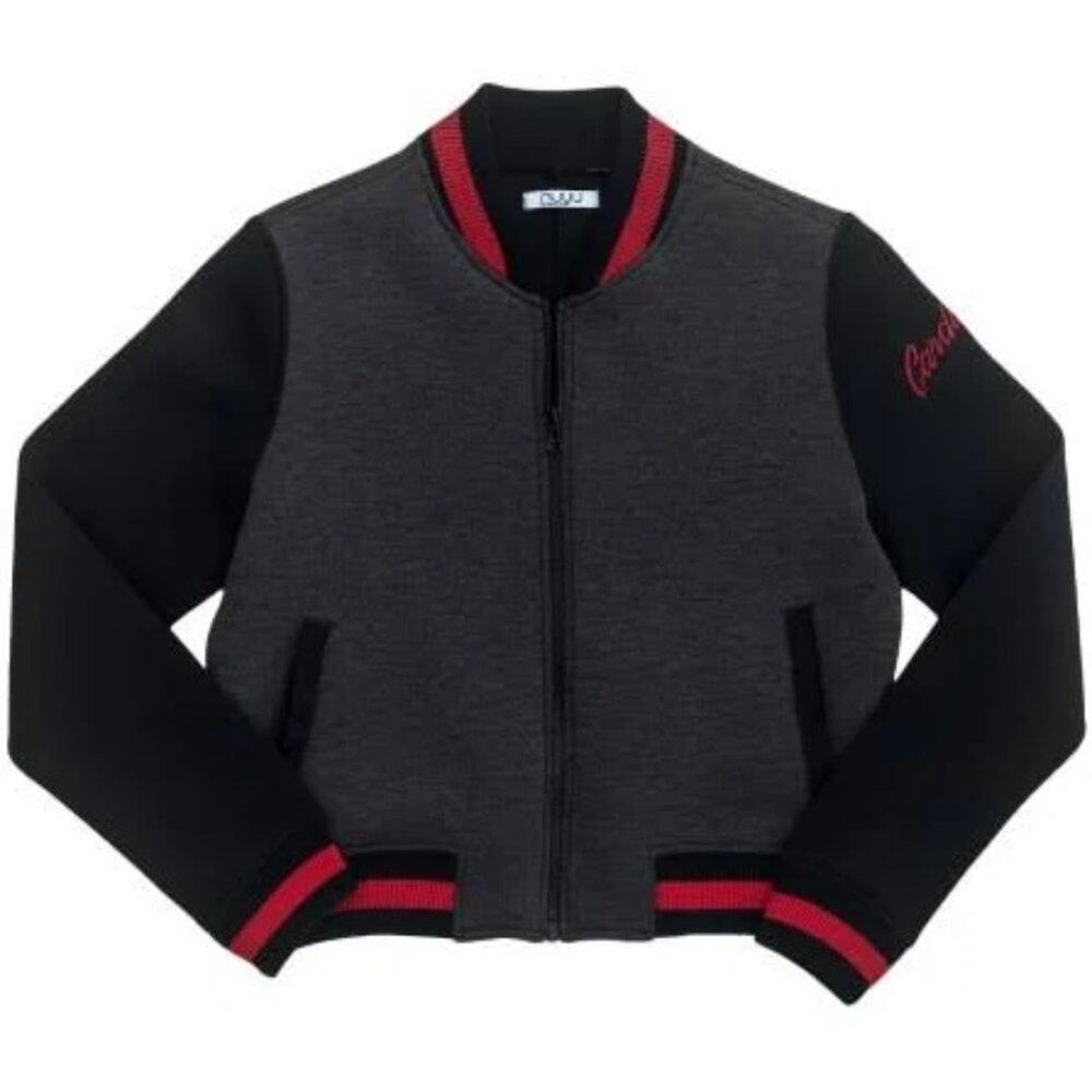 NUYU Ladies Stanford University Cropped Varsity Jacket - Large